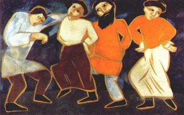 campesinos bailando abstracto Pinturas al óleo